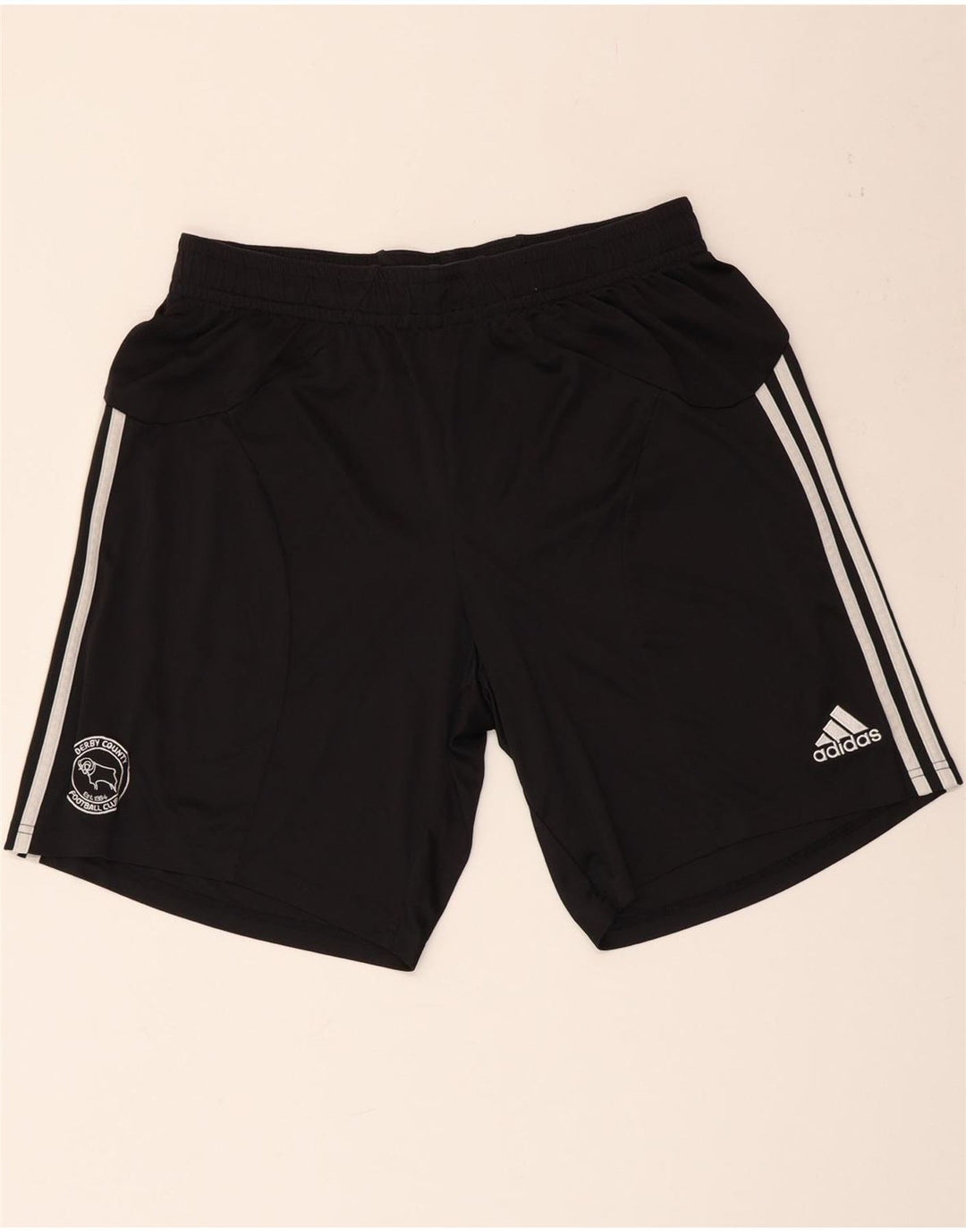 ADIDAS Mens  Derby County Sport Shorts XL  Black Polyester