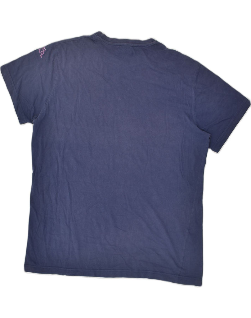 KAPPA Womens Graphic T-Shirt Top UK 18 XL Navy Blue Cotton | Vintage Kappa | Thrift | Second-Hand Kappa | Used Clothing | Messina Hembry 