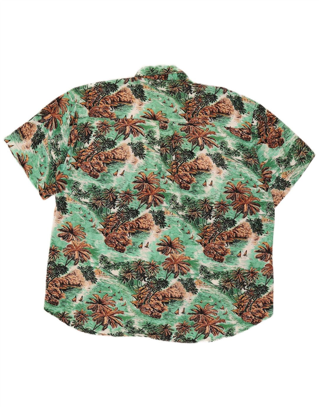 Squid Ink Mens Hawaiian Short Sleeve Shirt XL Green Rayon