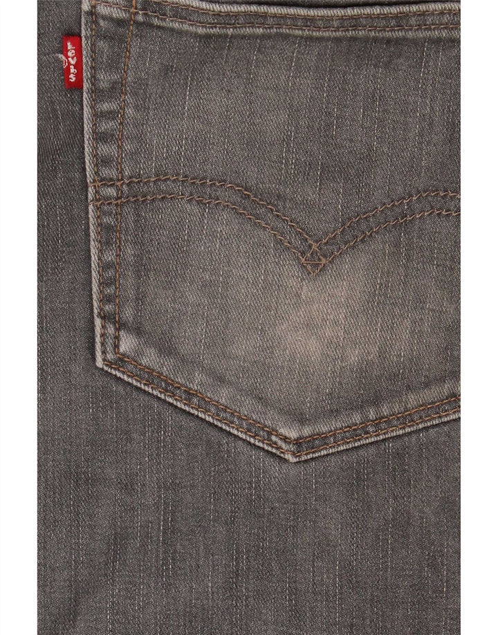 Levi's Mens 504 Straight Jeans W36 L34 Grey Cotton