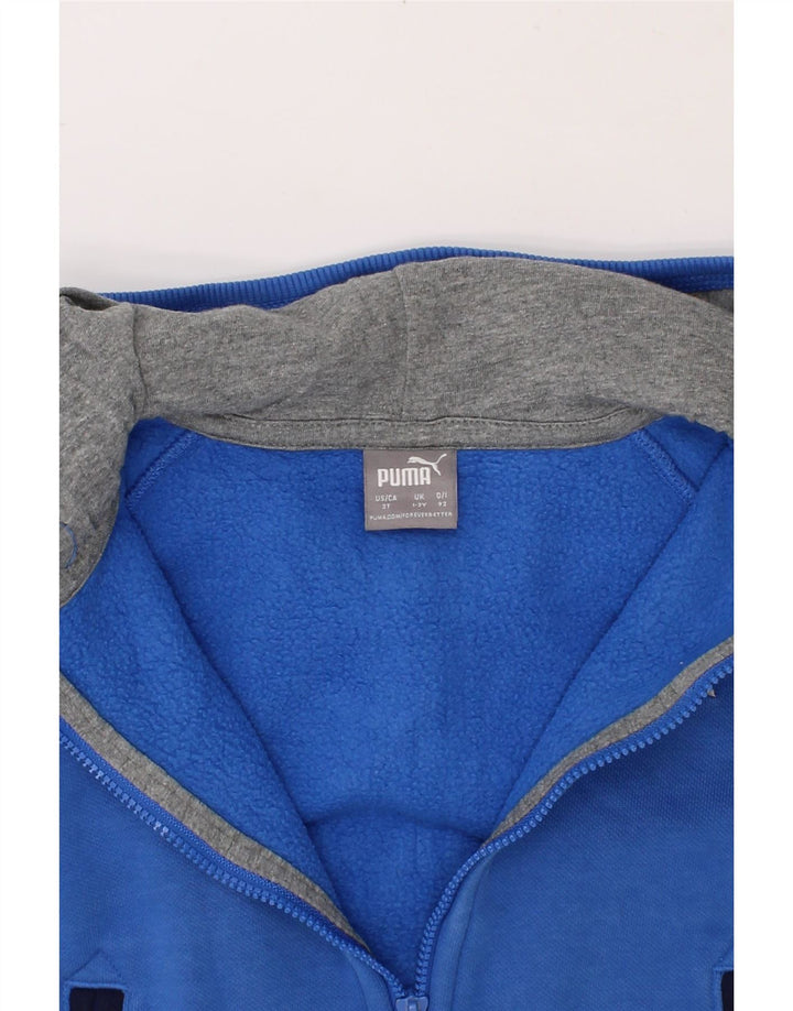 PUMA Baby Boys Zip Neck Jumper Sweater 18-24 Months Blue Cotton Vintage Puma and Second-Hand Puma from Messina Hembry 