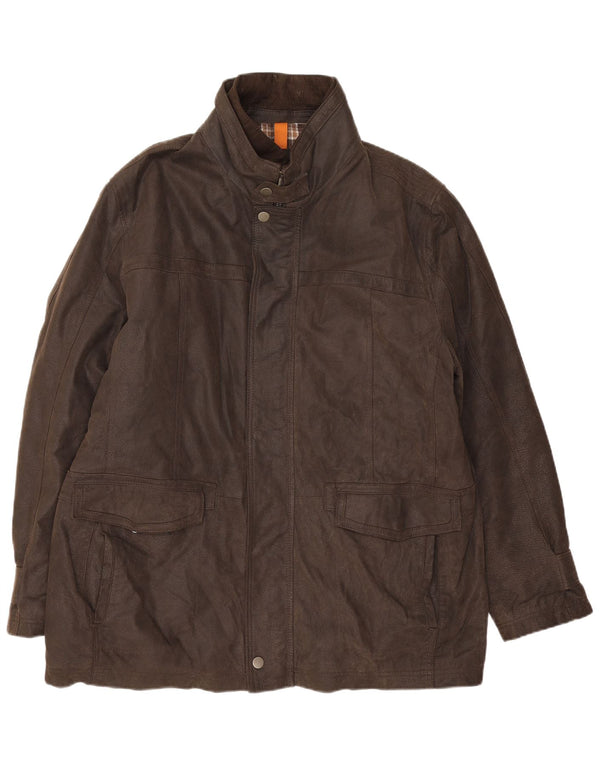 Peter Cofox Mens Leather Jacket UK 50 4XL Brown Leather