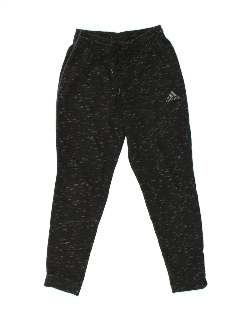 ADIDAS Mens Tracksuit Trousers Joggers Medium Black Flecked Cotton | Vintage Adidas | Thrift | Second-Hand Adidas | Used Clothing | Messina Hembry 