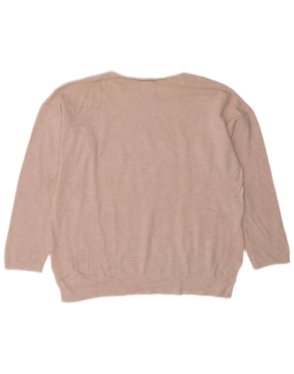 Zara Girls Oversized Crew Neck Jumper Sweater 11-12 Years Pink
