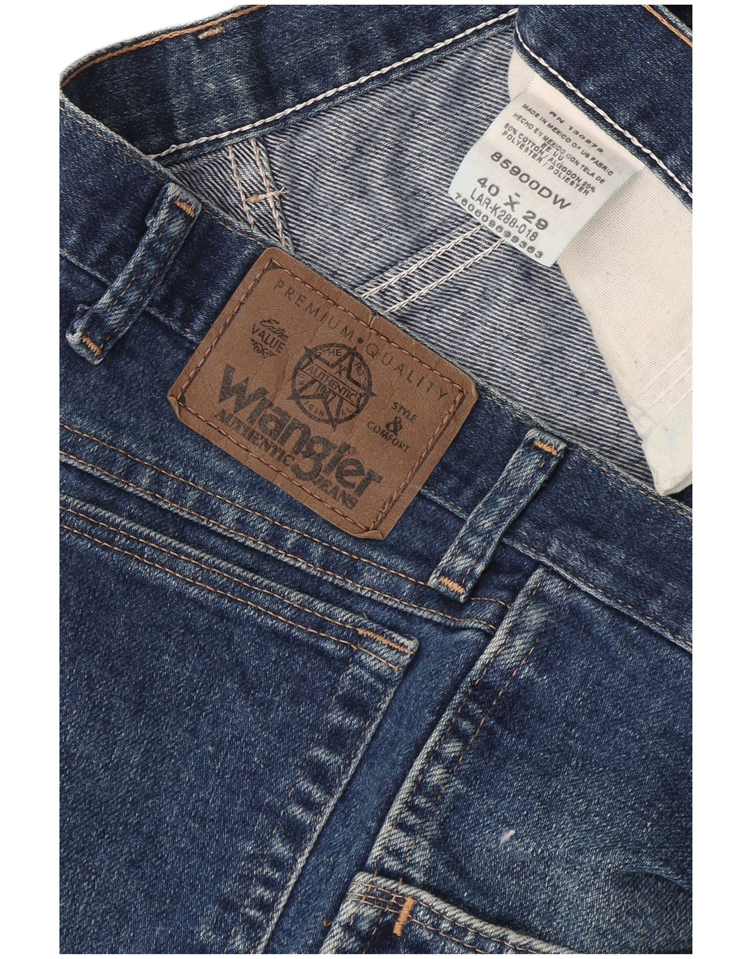 Wrangler Mens Cropped Jeans W40 L24 Blue Cotton