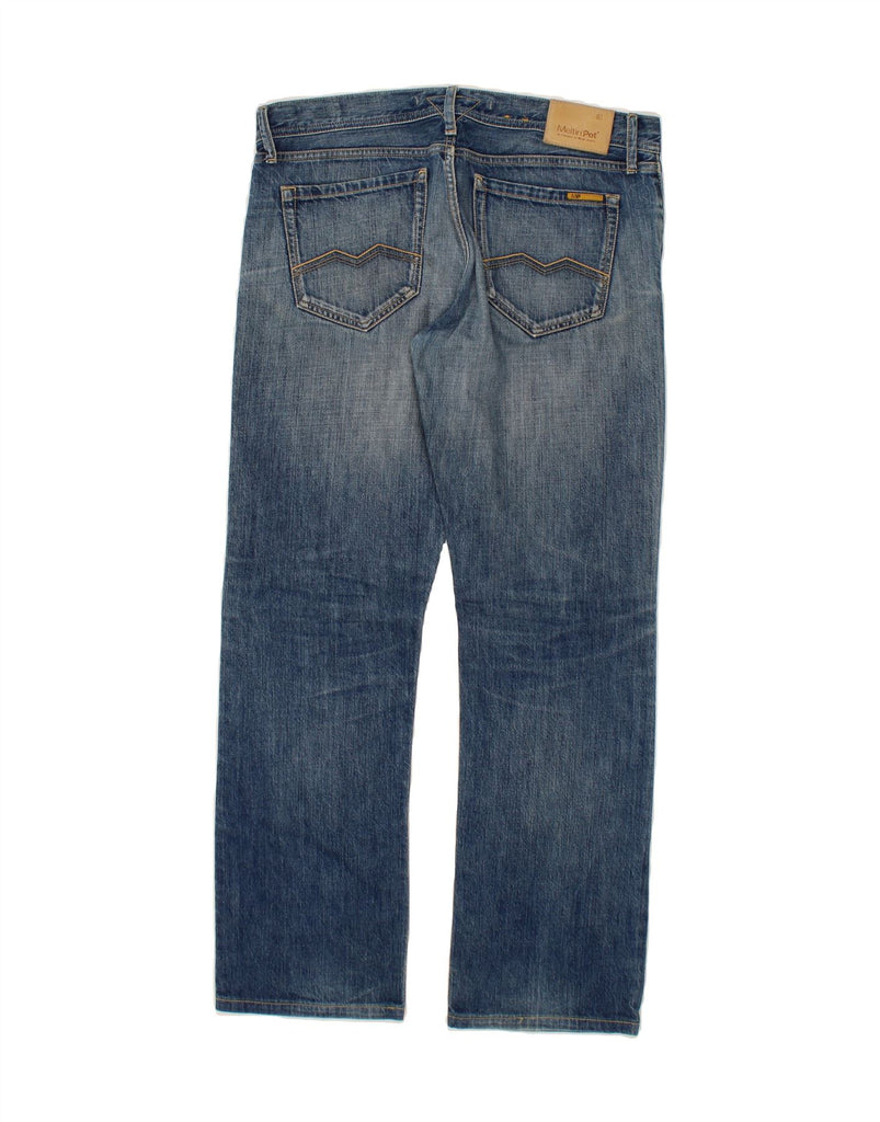 MELTIN' POT Mens Mark Straight Jeans W34 L31 Blue Cotton Vintage Meltin' Pot and Second-Hand Meltin' Pot from Messina Hembry 