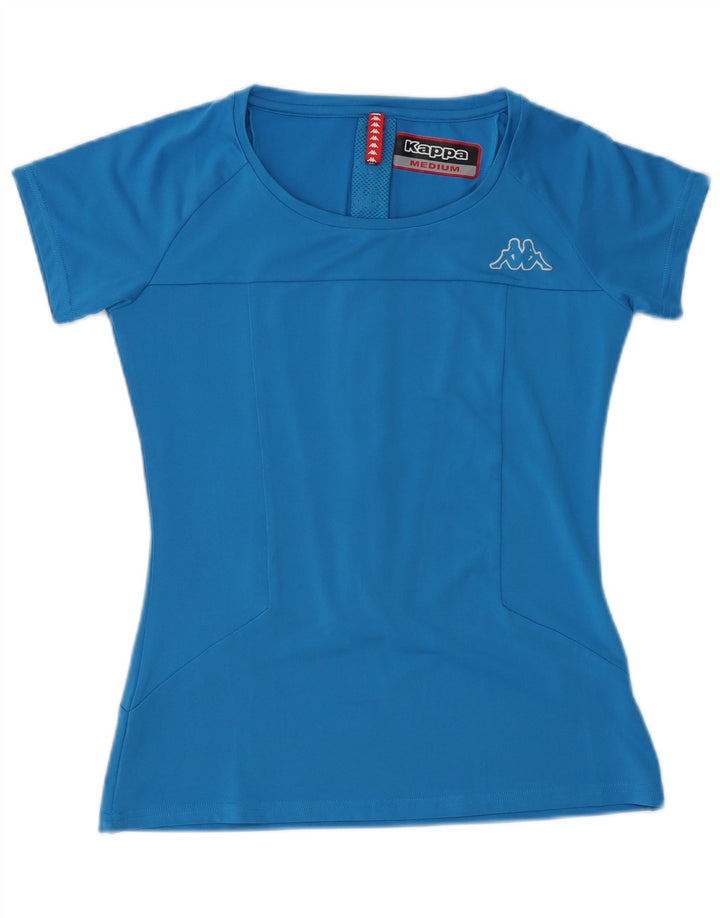 Kappa Womens T-Shirt Top UK 12 Medium Blue Polyester