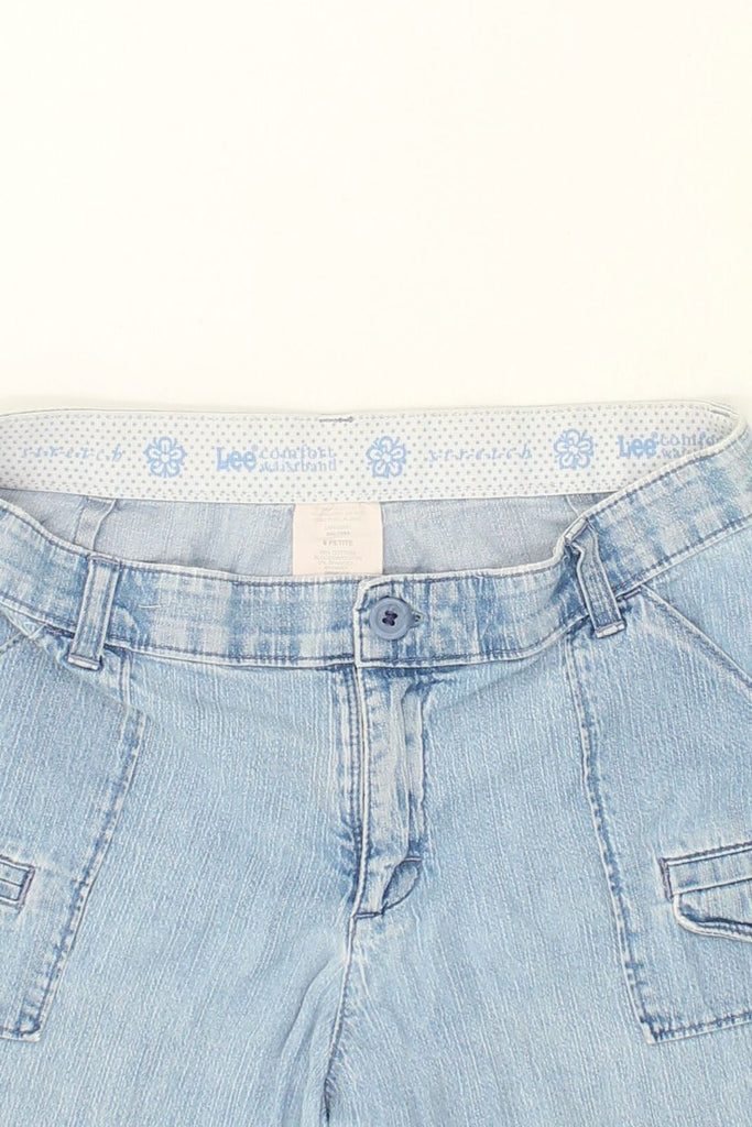 LEE Womens Stretch Comfort Fit Denim Shorts US 8 Medium W30 Blue Cotton | Vintage Lee | Thrift | Second-Hand Lee | Used Clothing | Messina Hembry 