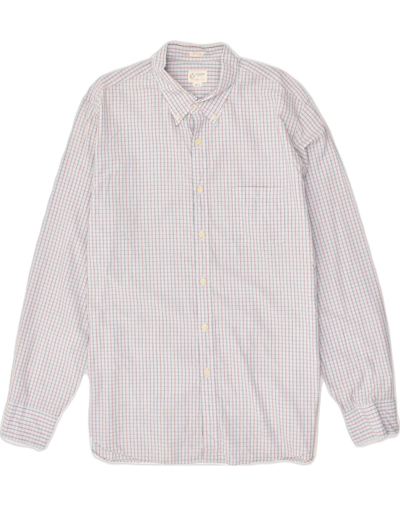 J. CREW Mens Shirt XL Grey Check Cotton | Vintage J. Crew | Thrift | Second-Hand J. Crew | Used Clothing | Messina Hembry 