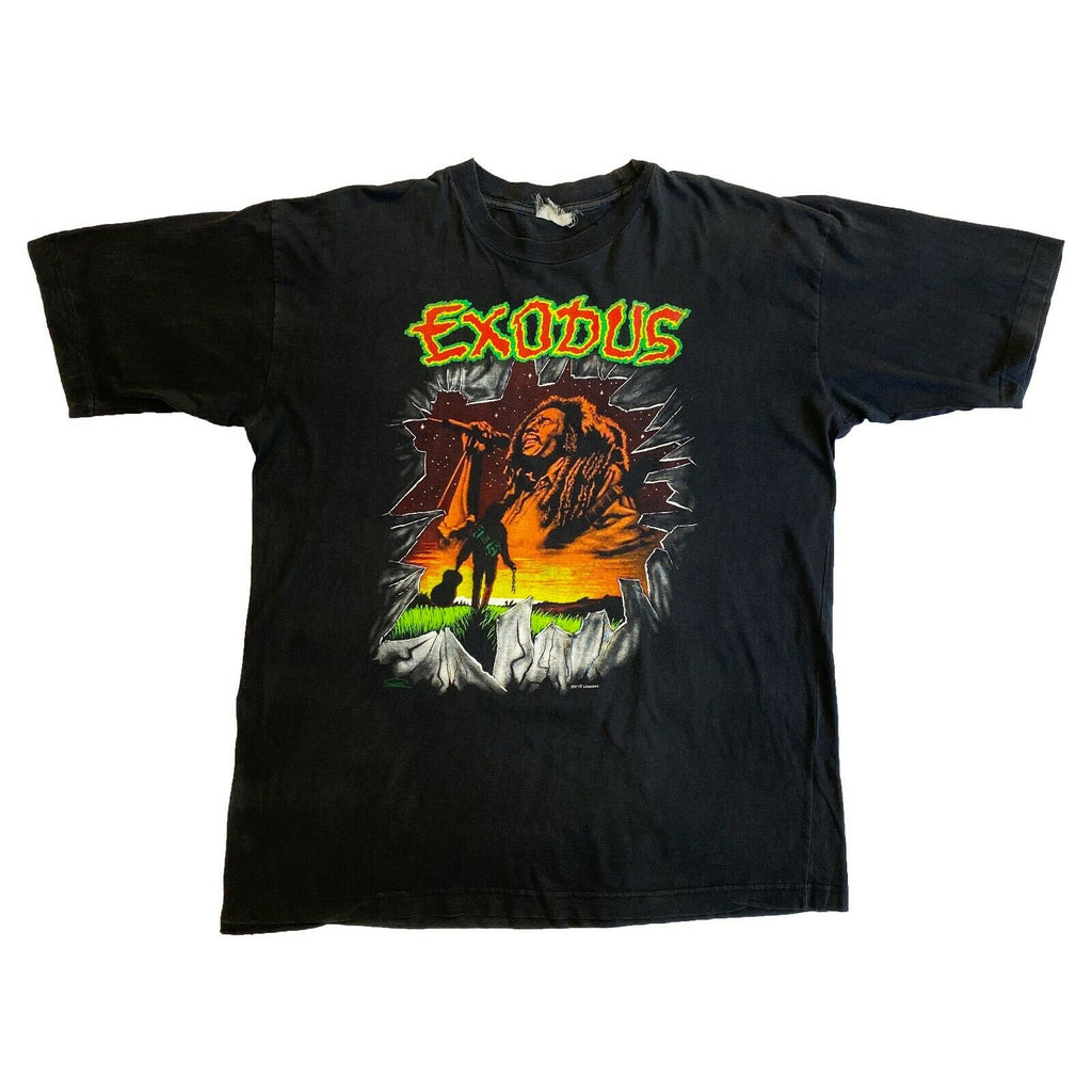 Bob Marley Exodus Zip It London Tshirt | Vintage 90s Reggae Music Legend VTG | Vintage Messina Hembry | Thrift | Second-Hand Messina Hembry | Used Clothing | Messina Hembry 