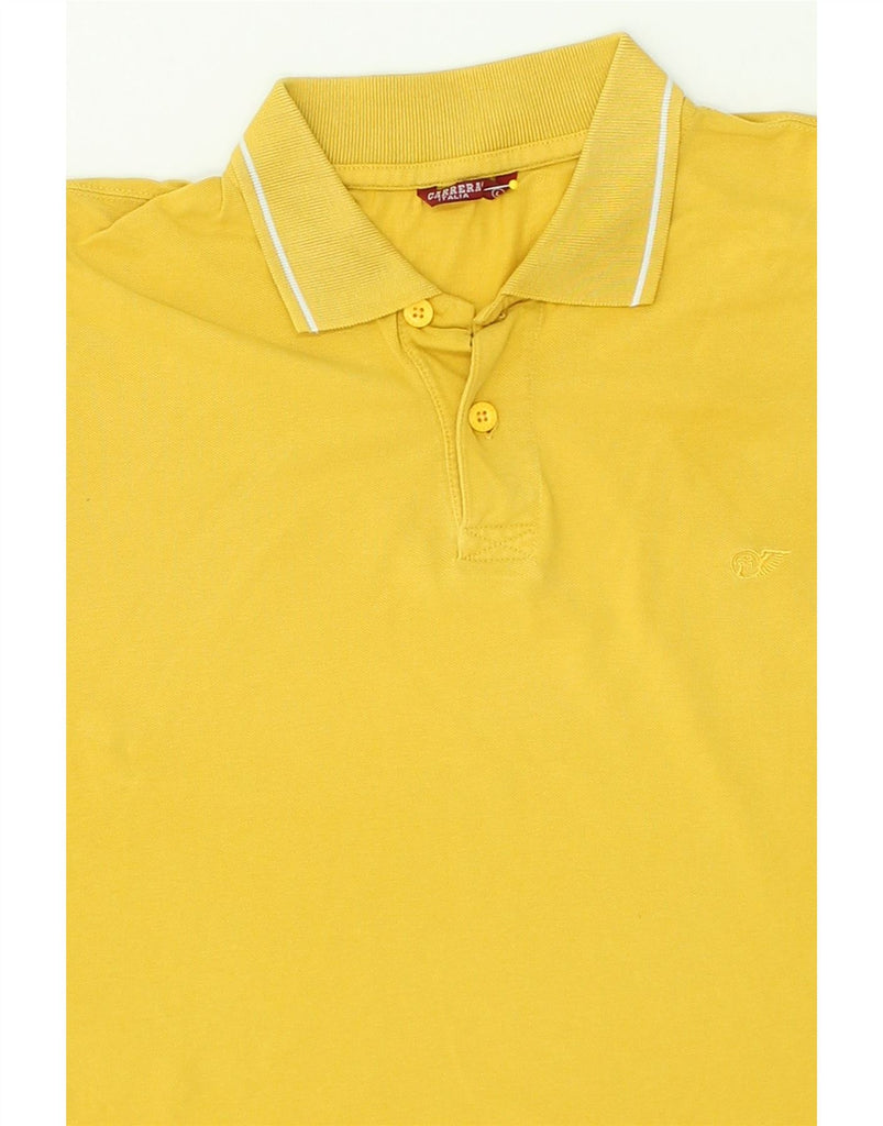 CARRERA Mens Polo Shirt Large Yellow Cotton | Vintage Carrera | Thrift | Second-Hand Carrera | Used Clothing | Messina Hembry 