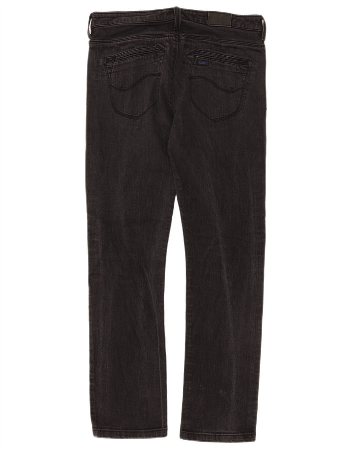 Lee Womens Straight Jeans W29 L30 Black Cotton