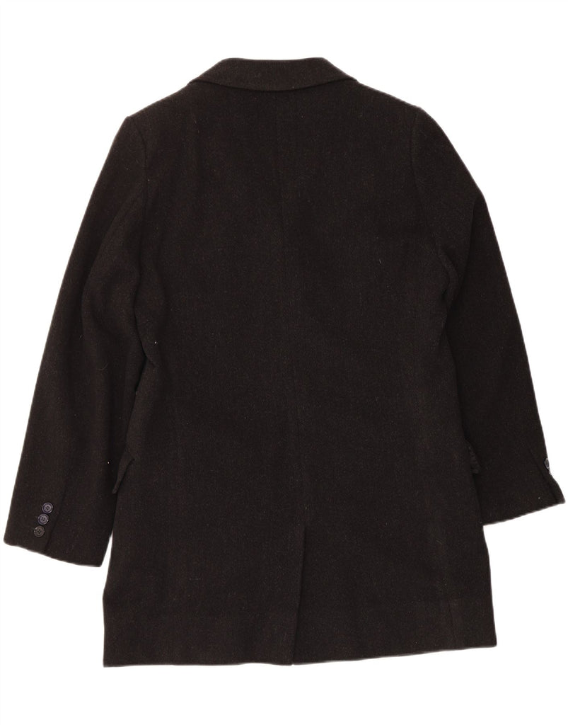 TRUSSARDI Mens Overcoat IT 50 Large Grey Wool Vintage Trussardi and Second-Hand Trussardi from Messina Hembry 