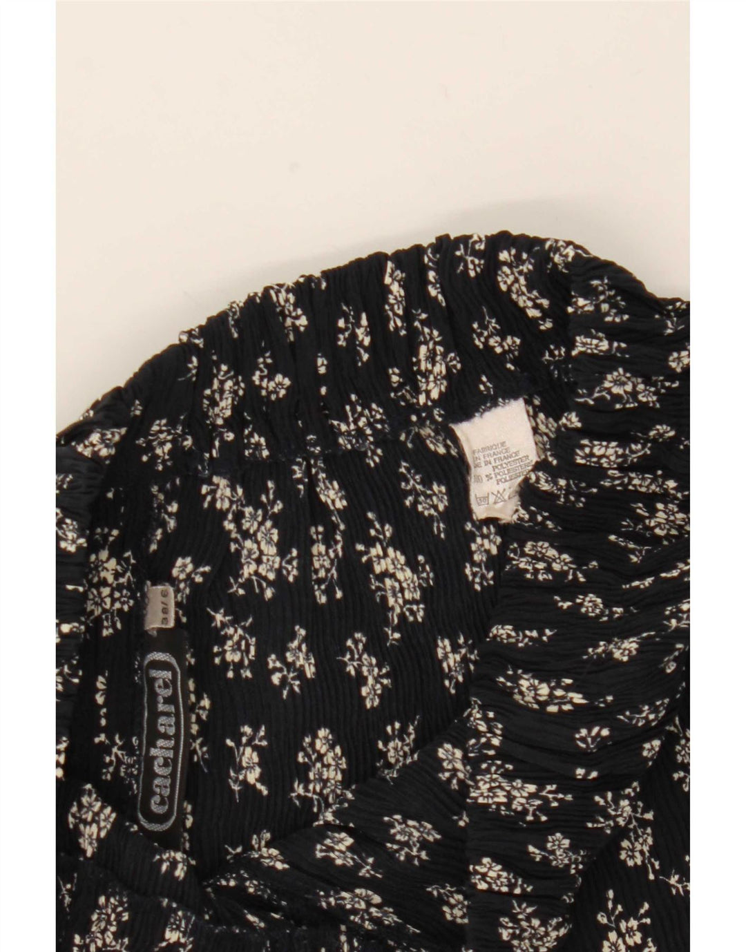Cacharel Womens Cullotes Bermuda Shorts UK 6 XS W30 Black Floral Polyester