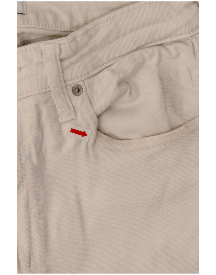 CALVIN KLEIN Womens Cropped Jeans W30 L24  White Cotton