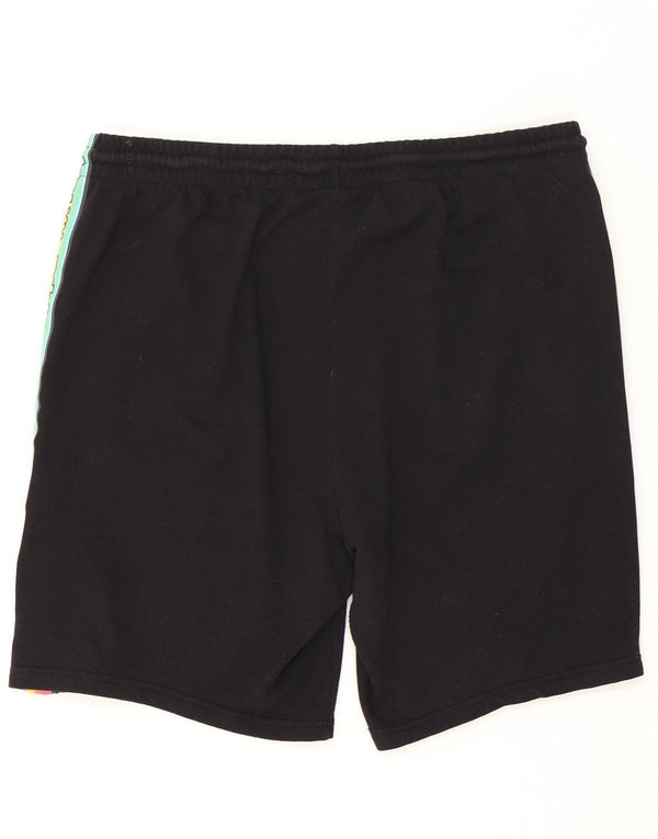 Kappa Mens Graphic Sport Shorts 3XL Black Colourblock Cotton