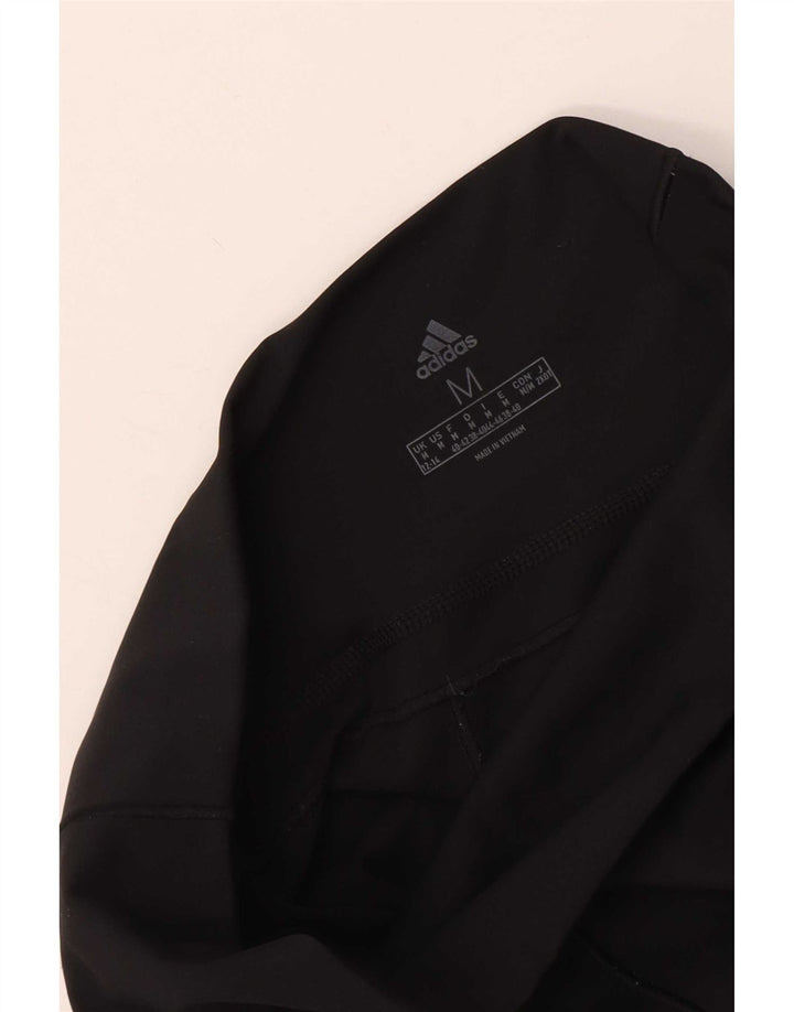 Adidas Womens Crop Leggings UK 12/14 Medium Black