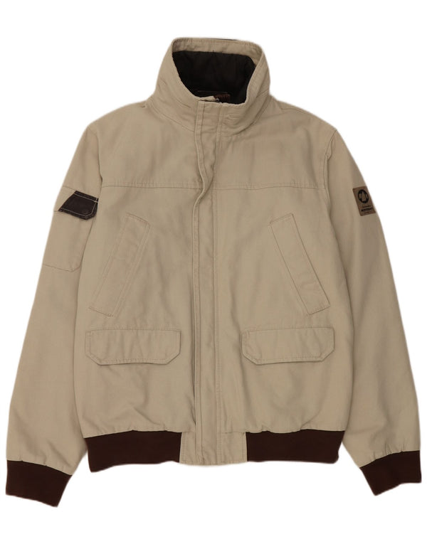 Murphy & Nye Mens Sailmakers Bomber Jacket UK 42 XL Grey Colourblock Cotton