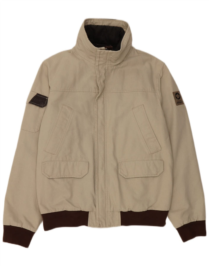 Murphy & Nye Mens Sailmakers Bomber Jacket UK 42 XL Grey Colourblock Cotton