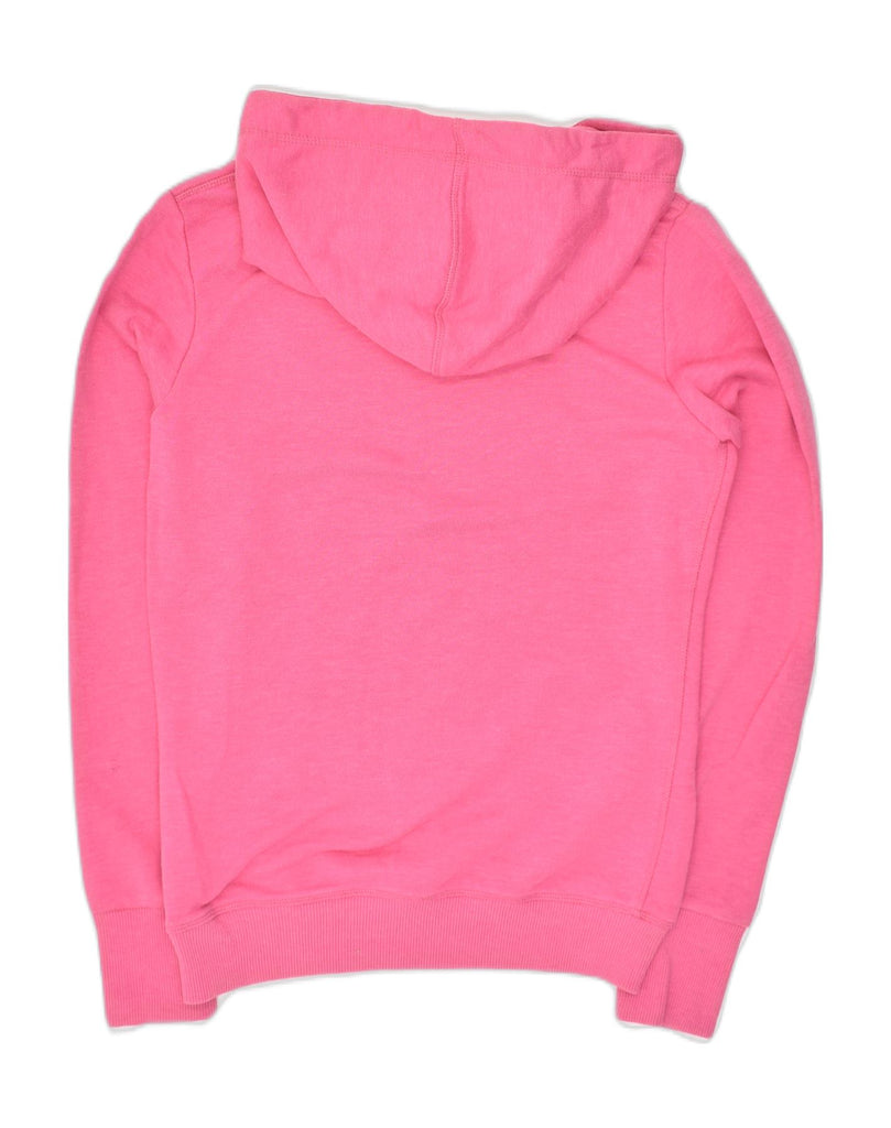 SUPERDRY Womens Graphic Hoodie Jumper UK 6 XS Pink Cotton | Vintage Superdry | Thrift | Second-Hand Superdry | Used Clothing | Messina Hembry 