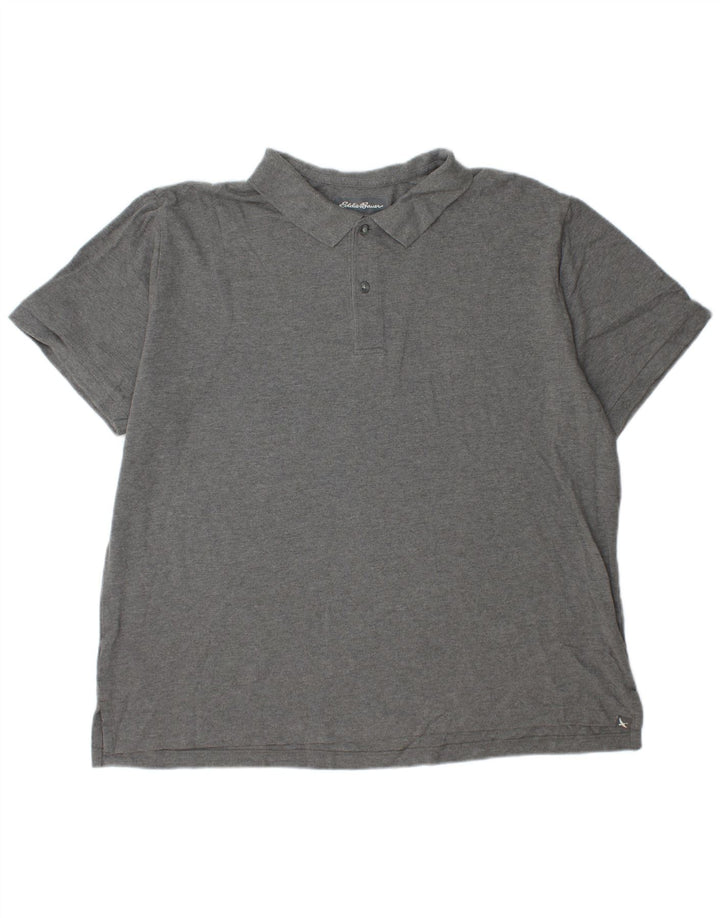 EDDIE BAUER Mens Polo Shirt 2XL Grey Cotton