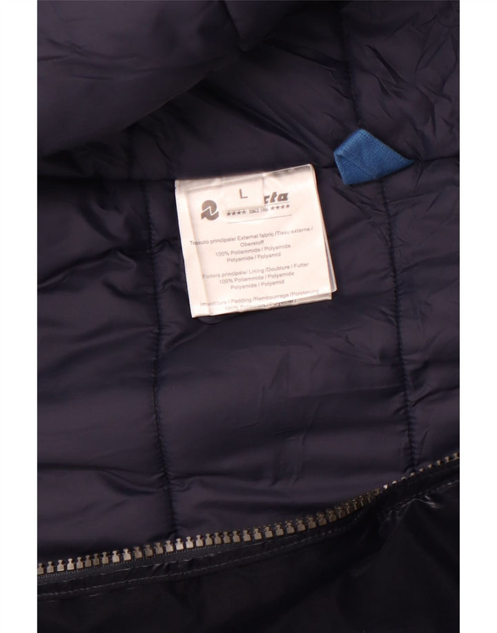INVICTA Womens Hooded Padded Jacket UK 16 Large Navy Blue Polyamide