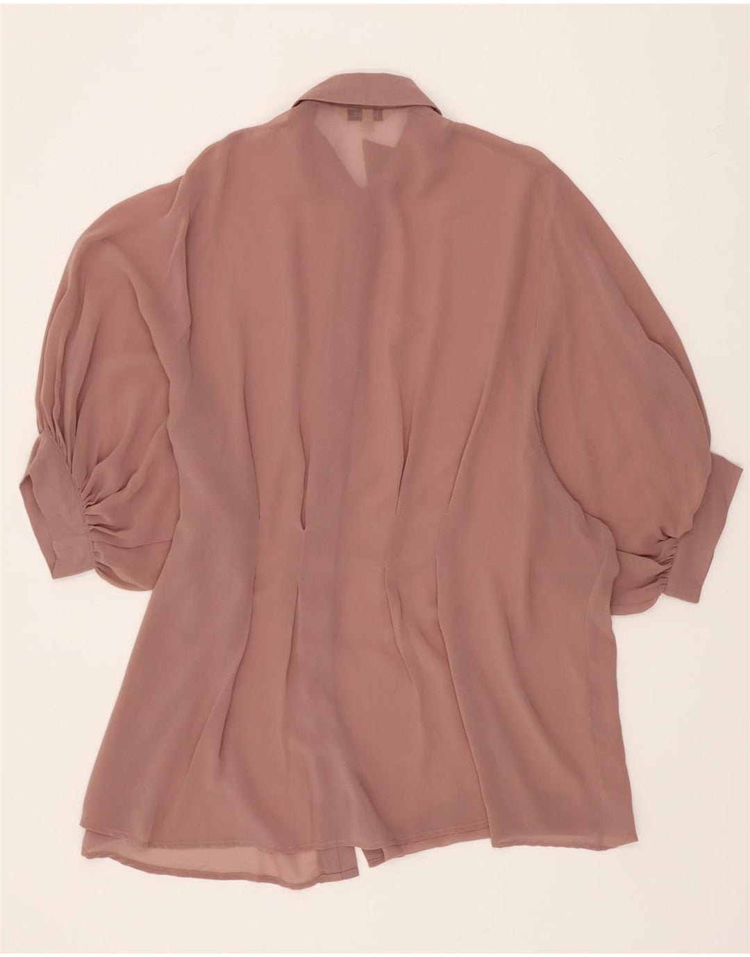 Vintage Womens Short Sleeve Shirt Blouse IT 52 2XL Pink