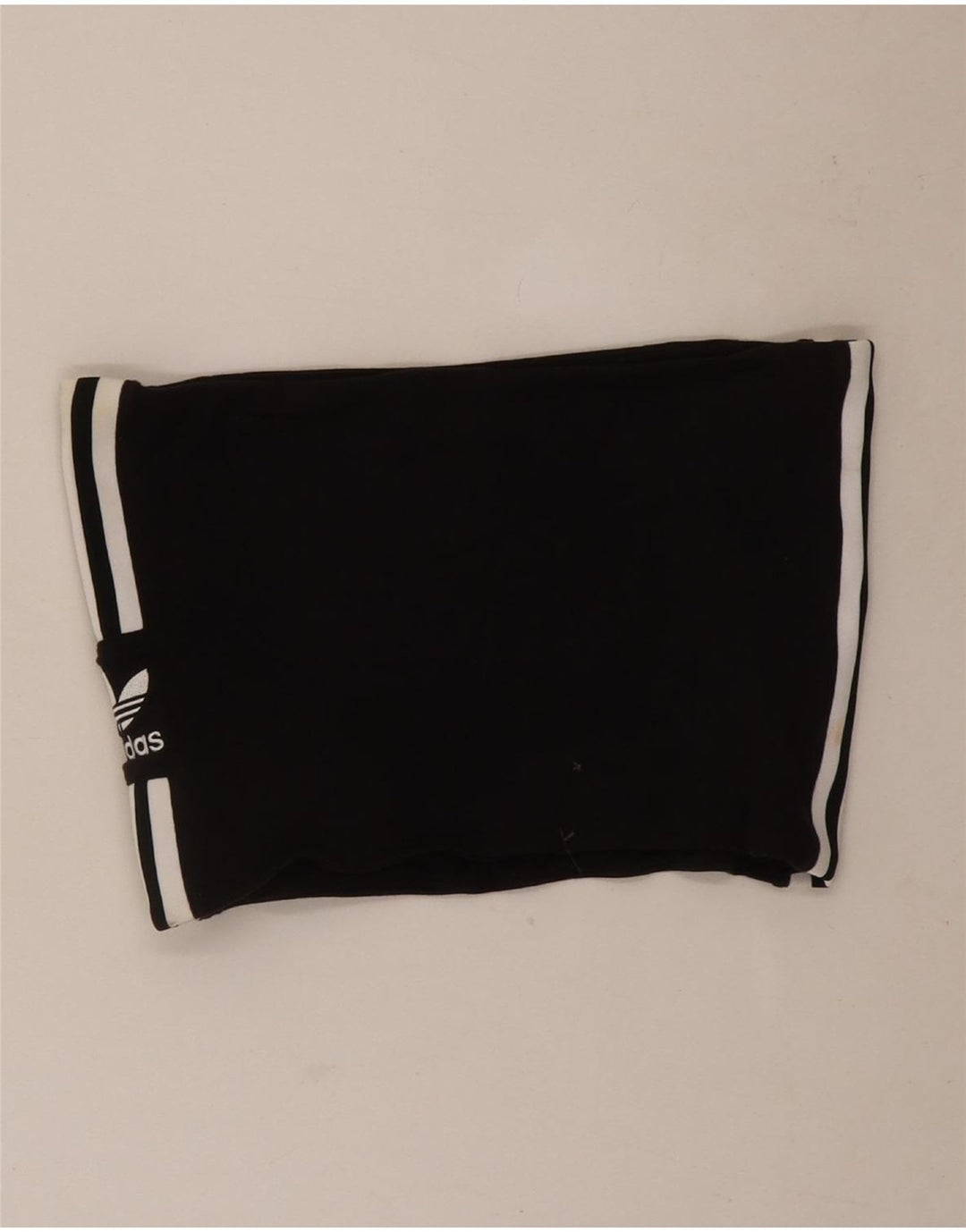 Adidas Womens Crop Strapless Top UK 12 Medium Black Cotton