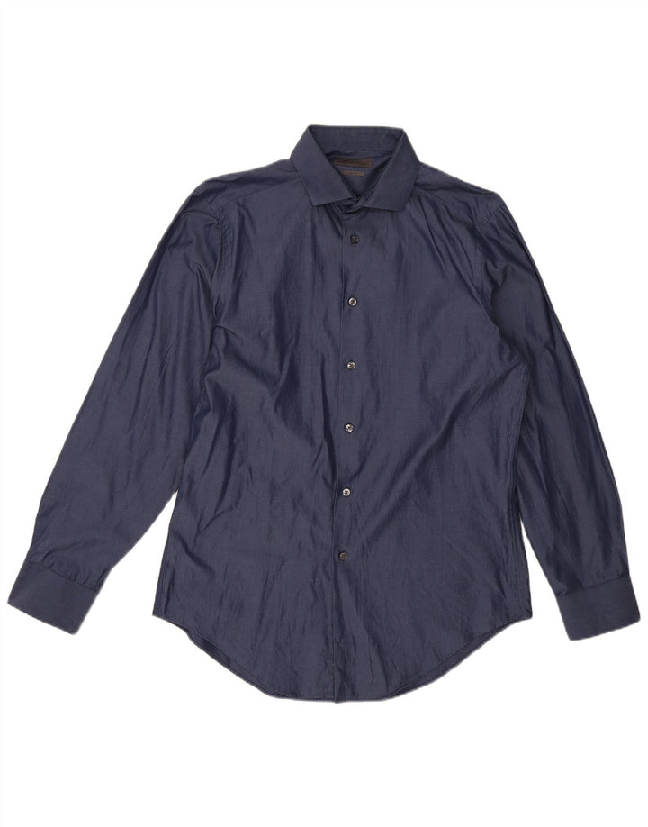 Calvin Klein Mens Slim Fit Shirt Large Navy Blue
