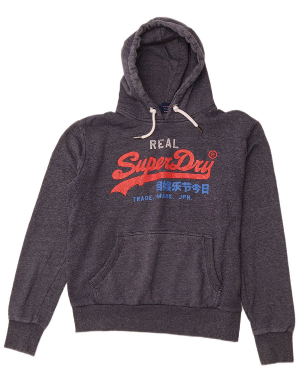 SUPERDRY Mens Graphic Hoodie Jumper 2XL Grey Cotton