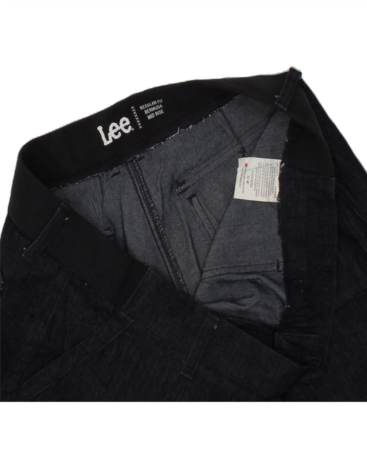 LEE Womens Mid Rise Regular Fit Denim Shorts US 12 Large W34  Navy Blue Vintage Lee and Second-Hand Lee from Messina Hembry 