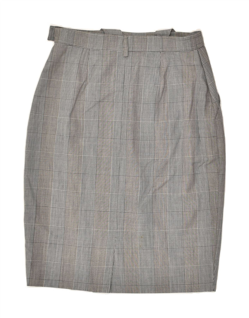 MAX MARA Womens Pencil Skirt UK 12 Medium W28  Grey Houndstooth | Vintage Max Mara | Thrift | Second-Hand Max Mara | Used Clothing | Messina Hembry 