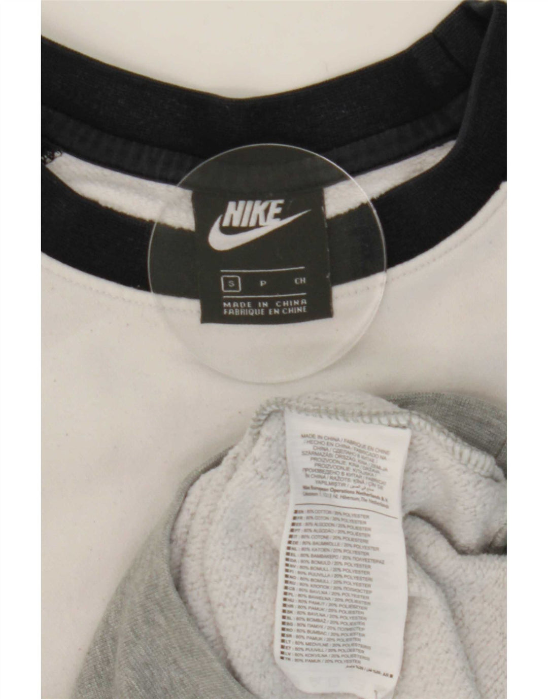 Nike Mens Graphic Sweatshirt Jumper Small Grey Colourblock Cotton