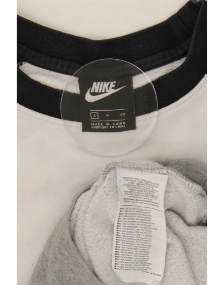 Nike Mens Graphic Sweatshirt Jumper Small Grey Colourblock Cotton