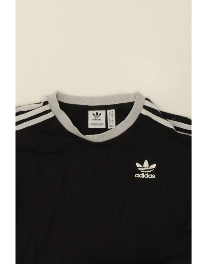 ADIDAS Womens Graphic T-Shirt Top UK 10 Small Black Cotton | Vintage Adidas | Thrift | Second-Hand Adidas | Used Clothing | Messina Hembry 