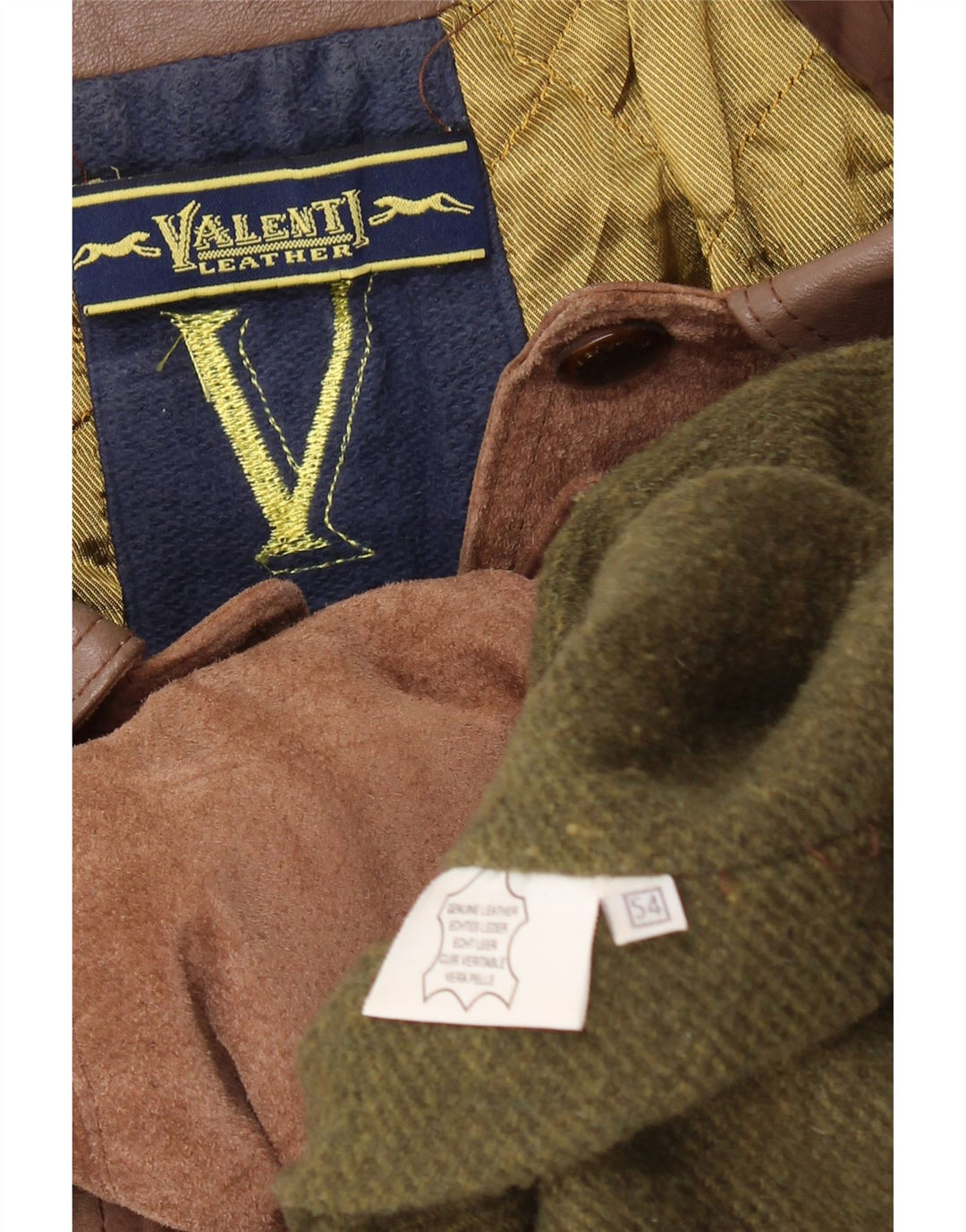 VALENT Mens Suede Jacket EU 54 2XL Brown Leather