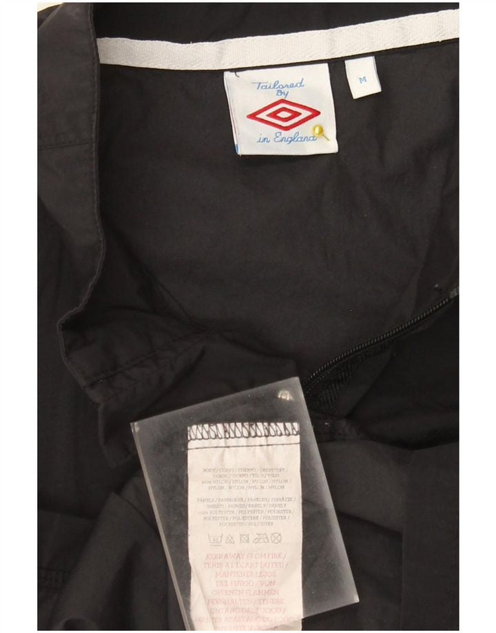 Umbro Womens Graphic Rain Jacket UK 14 Medium Black Nylon