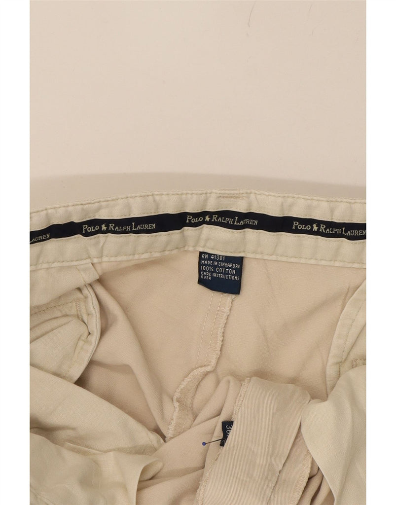 POLO RALPH LAUREN Mens Straight Chino Trousers W36 L32 Beige Cotton Vintage Polo Ralph Lauren and Second-Hand Polo Ralph Lauren from Messina Hembry 