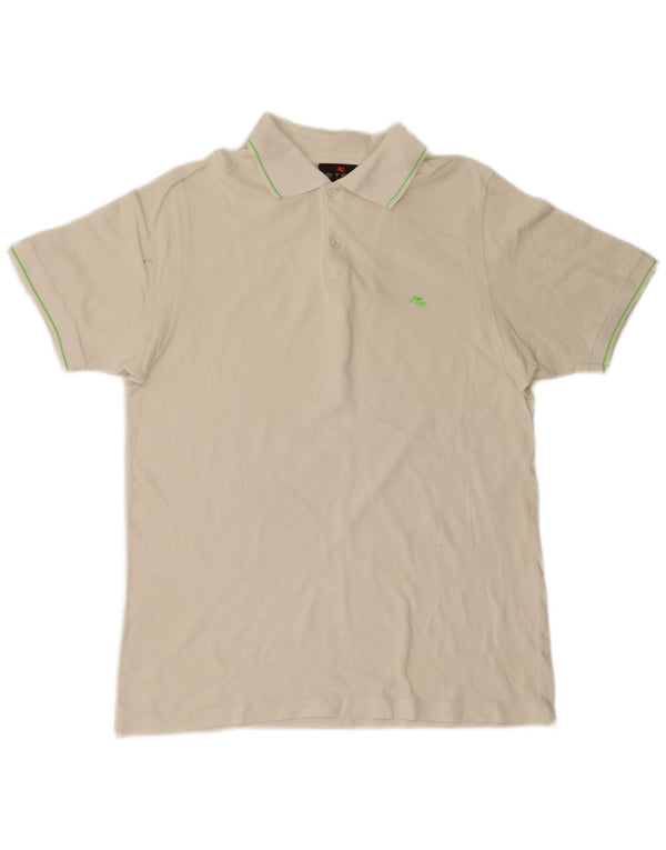 Etro Mens Polo Shirt Large White