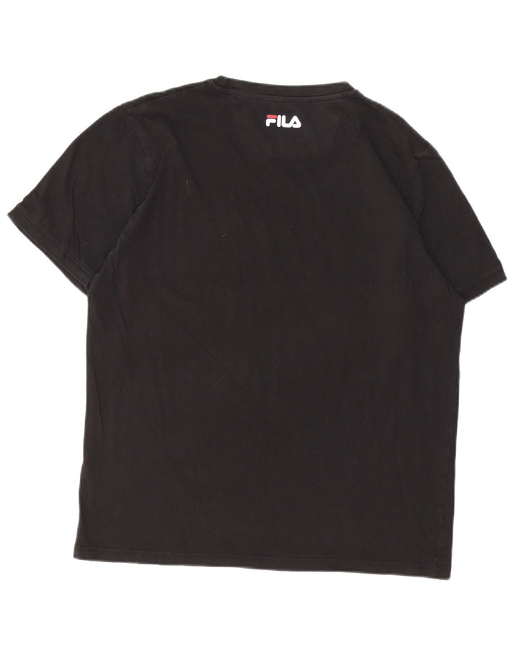 FILA Mens Graphic T-Shirt Top XL Black