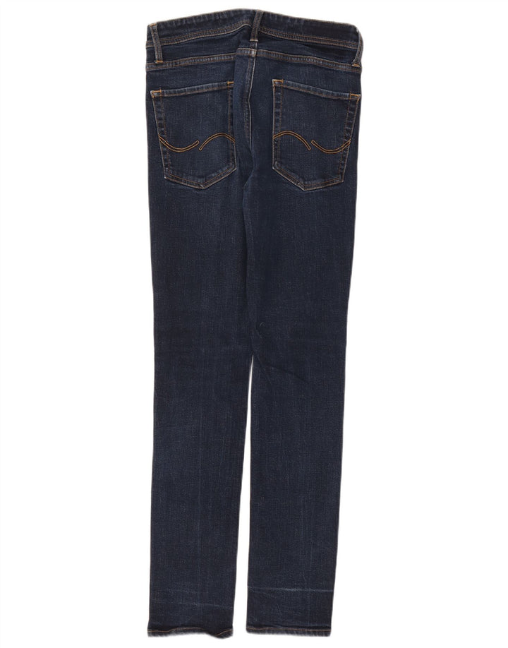 Jack & Jones Mens Slim Jeans W34 L32 Navy Blue Cotton
