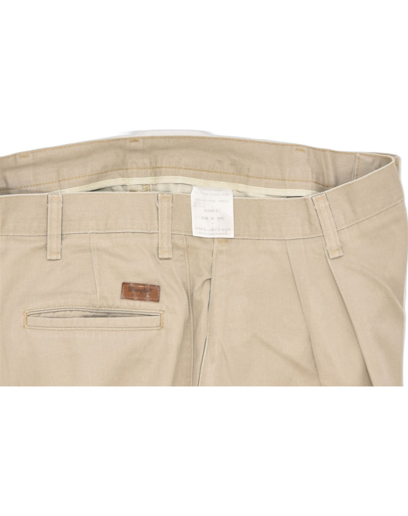 WRANGLER Mens Pegged Chino Trousers W38 L30 Beige Cotton | Vintage | Thrift | Second-Hand | Used Clothing | Messina Hembry 