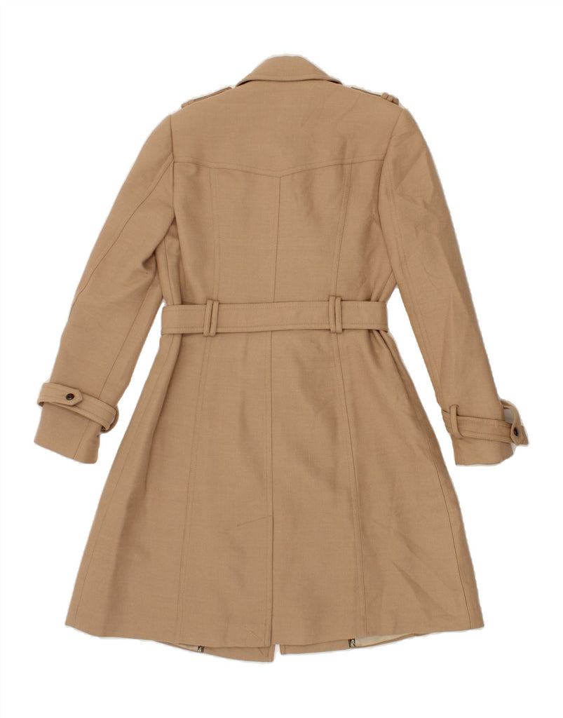 SASCH Womens Trench Coat UK 14 Large Beige Acrylic Vintage Sasch and Second-Hand Sasch from Messina Hembry 