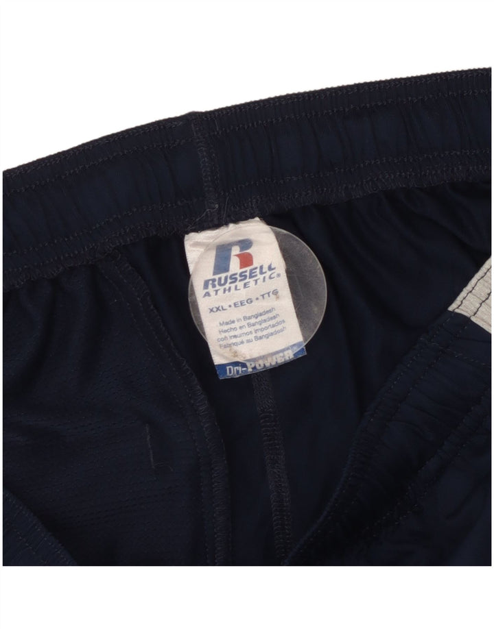 Russell Athletic Mens Sport Shorts 2XL  Navy Blue Colourblock Polyester