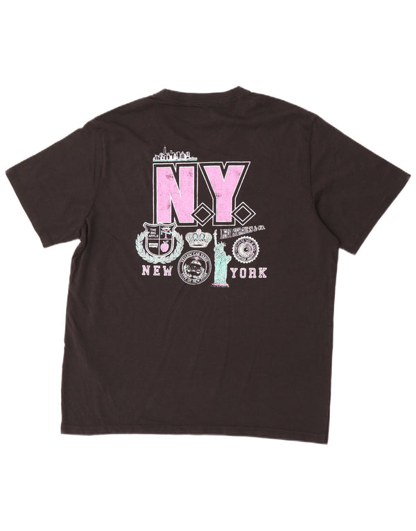Levi's Mens New York Standard Fit Graphic T-Shirt Top Large Black Cotton