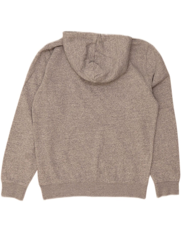 Champion Mens Graphic Hoodie Jumper Large Grey Flecked Cotton