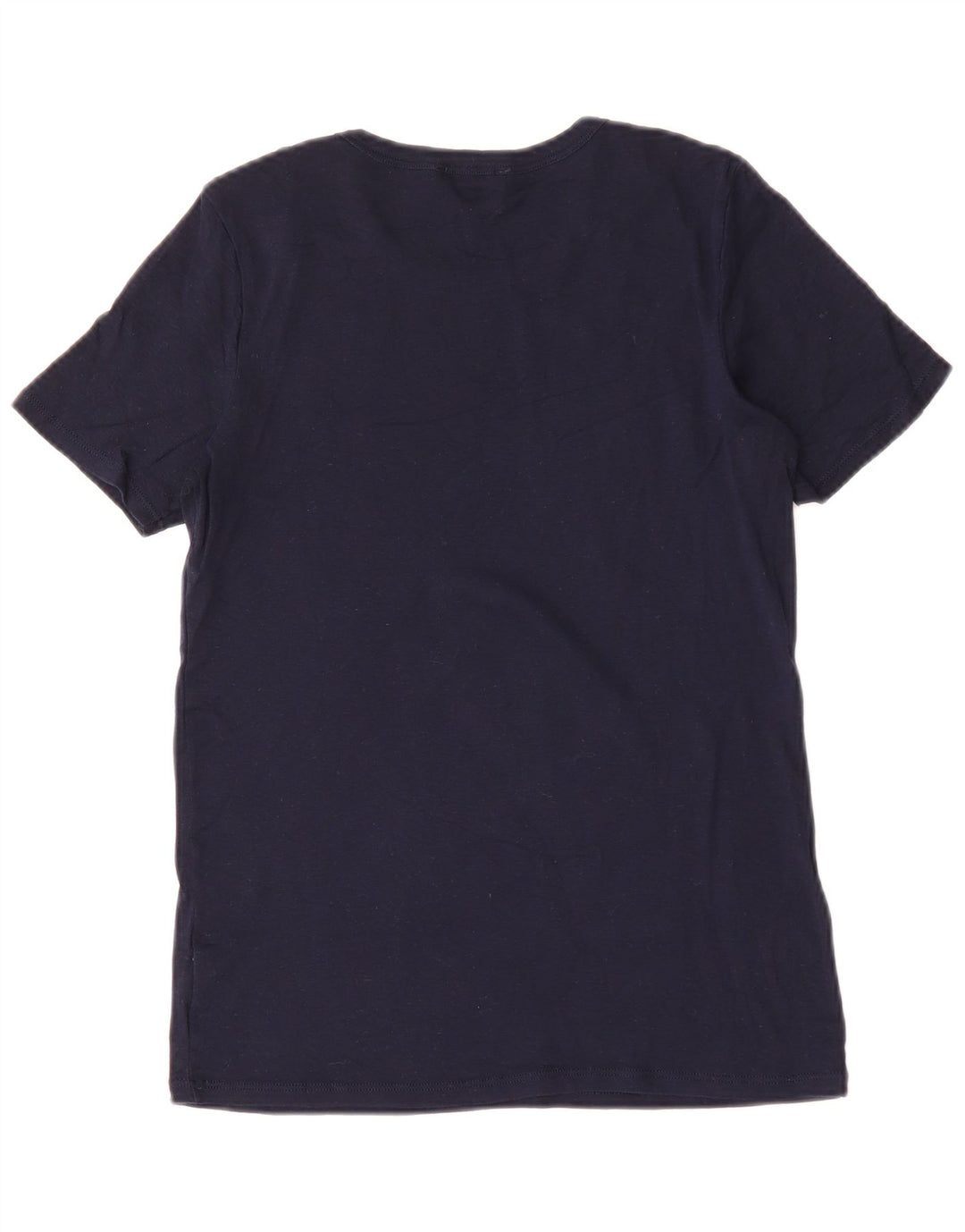 BENETTON Womens T-Shirt Top UK 12 Medium Navy Blue Cotton