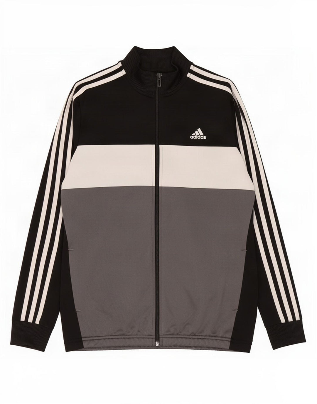 Adidas Boys Tracksuit Top Jacket 13-14 Years Black Colourblock Polyester