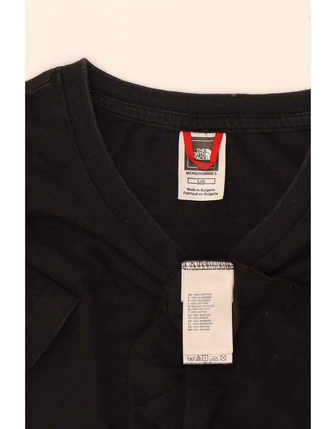 The North Face Mens T-Shirt Top Large Black Cotton