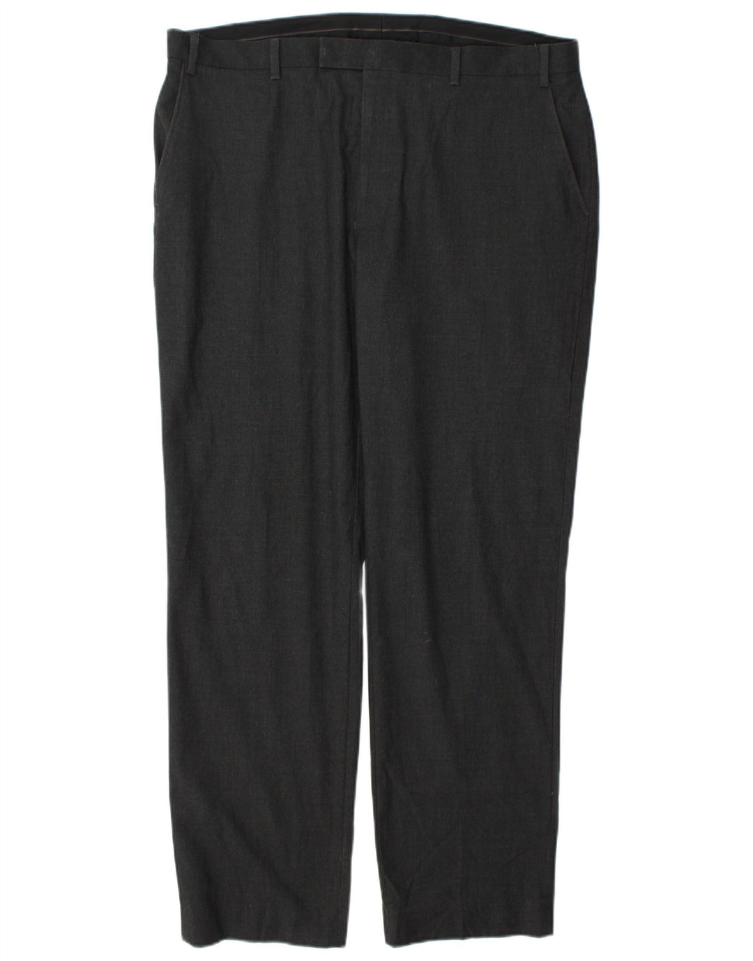 Marks & Spencer Mens Regular Chino Trousers W40 L33 Grey Polyester